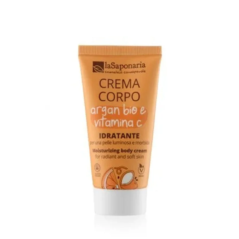 LA SAPONARIA Crema Corpo Idratante - Argan Bio E Vitamina C 30ml - Crema