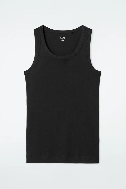 COS Women's Ribbed Tank Top in Black