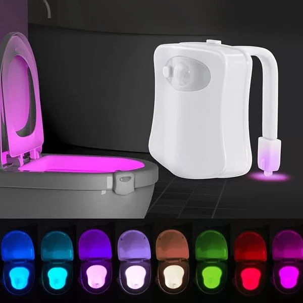 2-pack Toalettlampa med Rörelsesensor, Aktiverad Nattelampa för Toalett