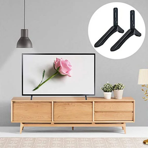 Universell TV-stativbas för 32-65 tums Samsung Vizio Sony LCD-TV, ej för LG TV, svart TV-stativ Ta-stativ