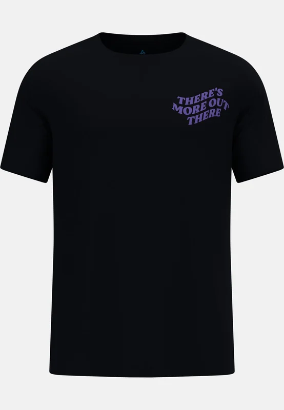 Odlo T-shirt de running Essential Print pour homme, S, noir
