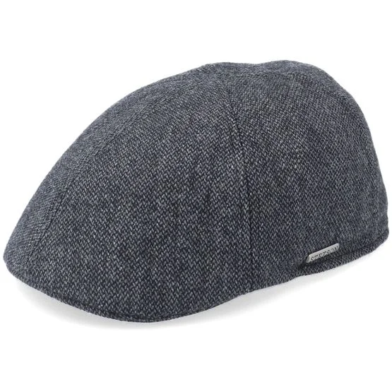Stetson - Grau flatcap Cap - Texas Wool Grey Flat Cap Herren Schiebermütze aus Wolle in Grau, Größe S 55 cm