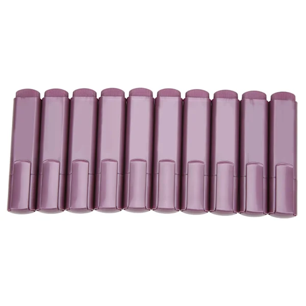 10 stk. overstregningspenne Cool Glitter Pastel Metallisk Lilla Overstregningspen Duftfri Markører til Studerende