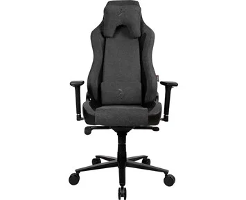 Arozzi Vernazza Soft Fabric Vento - Dark grey - Kvalitativ, justerbar gamingstol i mjukt tyg & PU-läder