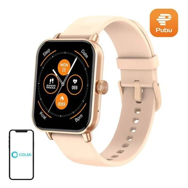 Bluetooth-klocka - uppkopplad klocka - smart klocka Colmi Smart klocka Smart klocka P81 (guld)