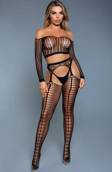 Run The World 2-piece Garter Set - Vuxen.dk: Lingeri & undertøj