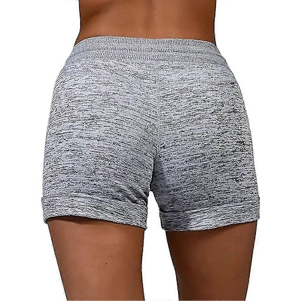 Plus Size Dam Elastiska Dragsko Shorts Gym Träning Sportshorts Byxor