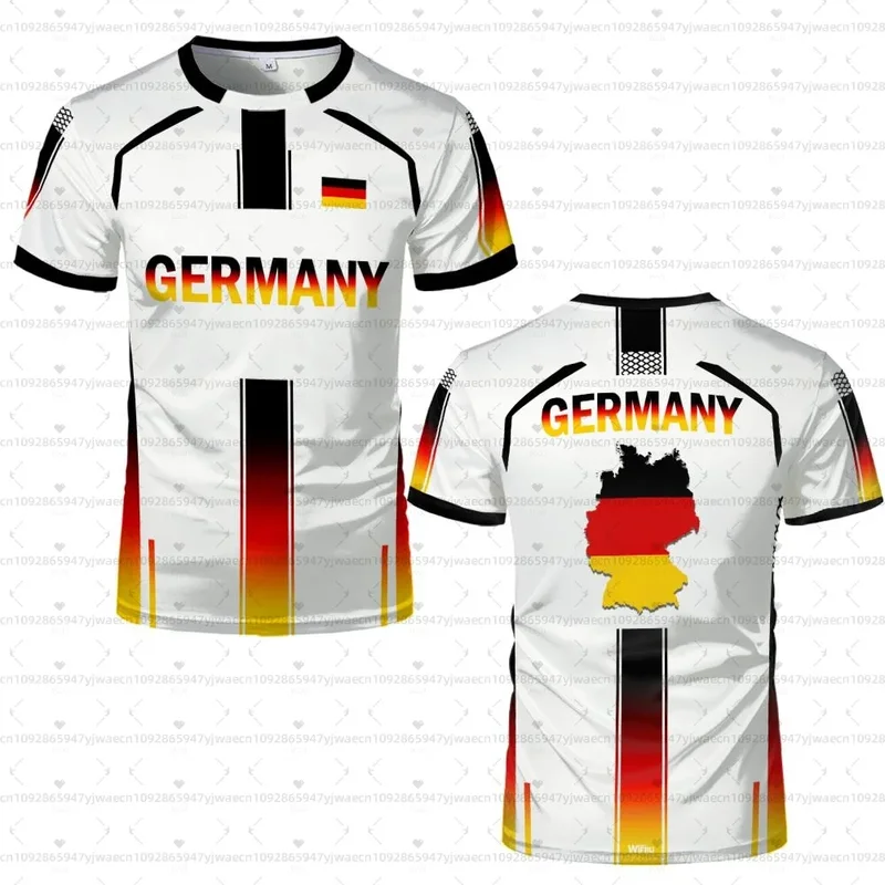 AliExpress - 2026 Deutschland Fußballtrikot mit Flaggen-Print T-Shirt für Herren und Damen Schnelltrocknend Fußball-Training Casual Streetwear Kurzarm