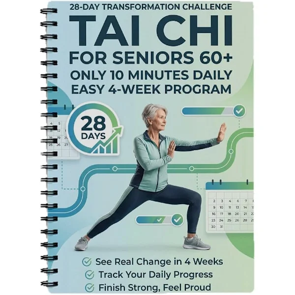 Tai Chi for Seniors Over 60, Step-by-Step Guide for Pain Relief, 28-Day Home Workout Challenge Weight Loss, Simplified Original Movements-FA-