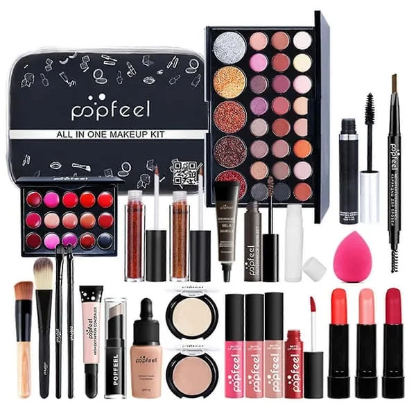 Komplet Makeup Sæt Til Kvinder Bærbart Alt-i-et Ansigt Øjne Makeup Sæt Med Makeup Børste Kosmetik Gave-kit04-(niubi)
