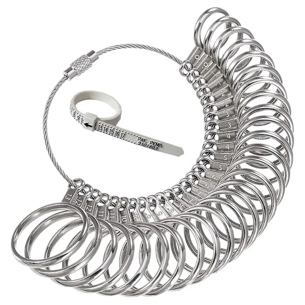 0-13 Ring Sizer Måleverktøysett Metall Ring Sizers Metall Ring Måler Finger Sizer & Ring Mandrel