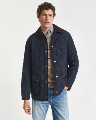 GANT - Vattert jakke til herre evening blue