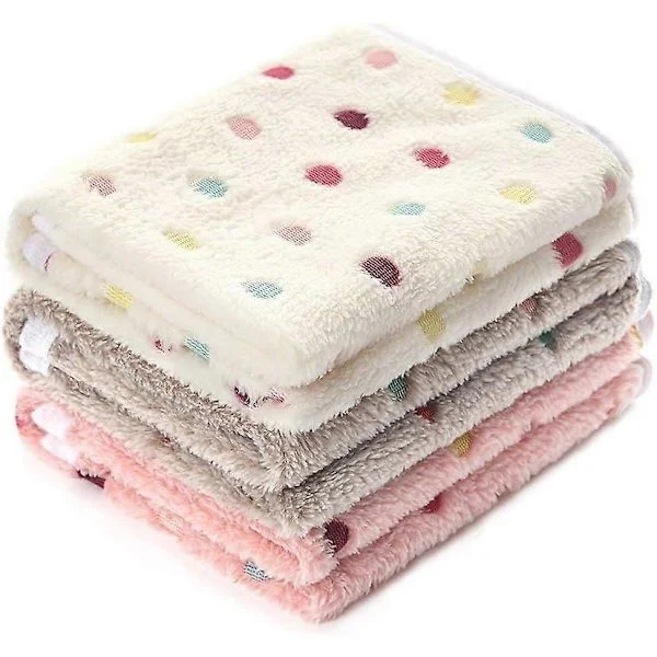 1-pack 3 Hundfilt Tillverkad av för Hundar Katter Valpar 3-pack (Ljus Prick, Liten 23 * 16 ")