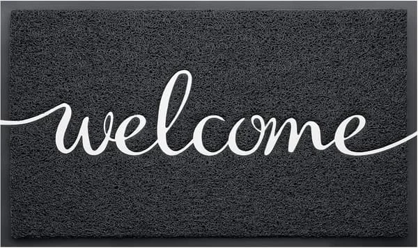 Welcome Mat Low Profile Floor Mat Entry Mat Non-Slip Rugs for Entryway, Patio, High Traffic Areas welcome