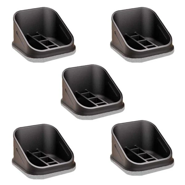 Black & Grey Chair Wheel Stopper - 5-pack, Compatible with Office and Gaming Chairs, Floor Protectors, Non-Slip Furniture Pads