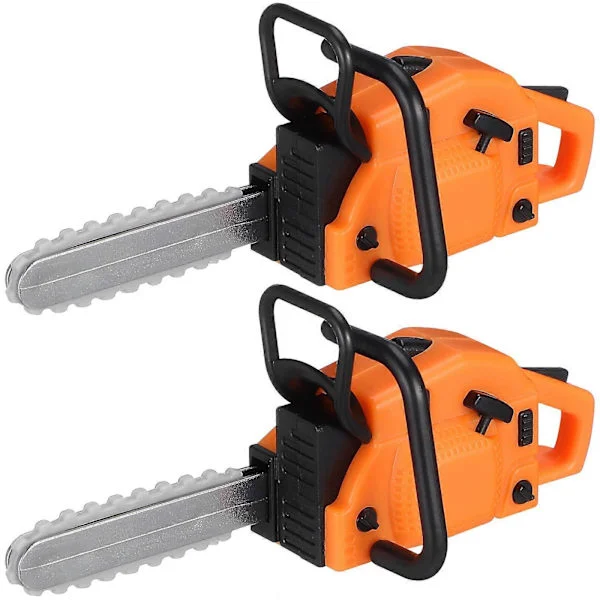 Motorsag Mini Motorsag Modell Hjemmedekorasjon Pvc Oransje for Dekorasjon 2 stk[D]