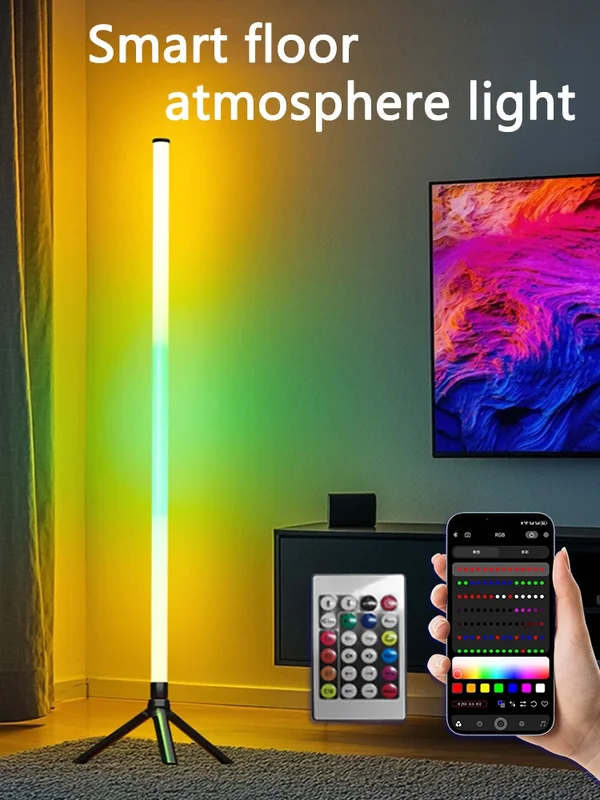 AliExpress - RGB LED Stehleuchte 120CM Moderne Ecke Stehleuchte Atmosphärische Stehleuchte Indoor Home Decor Smart APP Fernbedienung