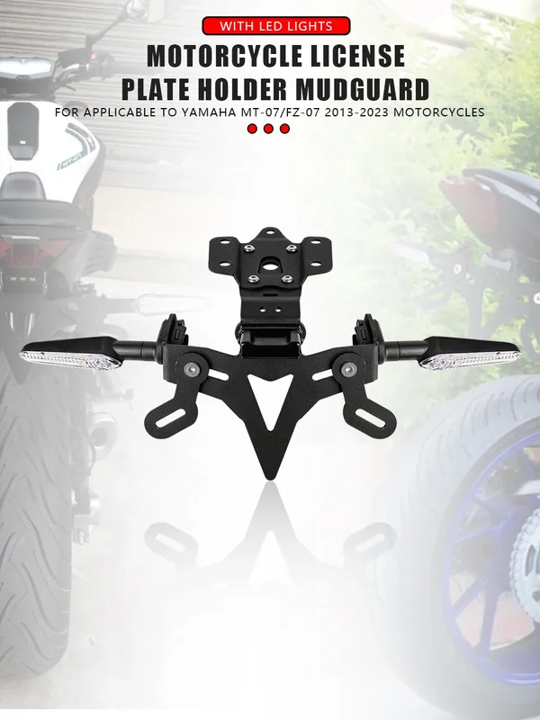 AliExpress - Support de plaque d'immatriculation de moto, éliminateur de garde-boue, support d'enregistrement pour Yamaha MT-07/FZ-07 2013 – 2023 MT07