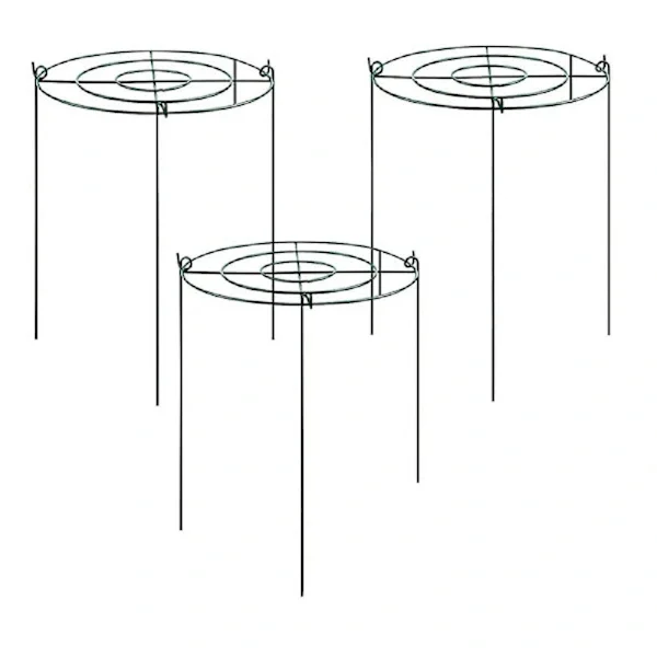 set med pionstöd, växtstöd med bågar och spaljé med 4 ben, växtstöd, blomstöd