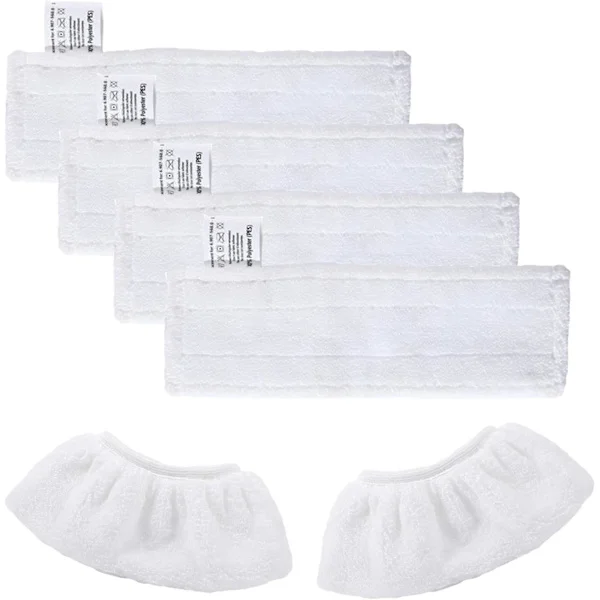 Set med 4 mikrofiberdukar ersättningsdukar 2 mikrofiberdukar för Kärcher Easy Fix SC2 SC3 SC4 SC5, tillbehörstyg för Kärcher Easy Fix