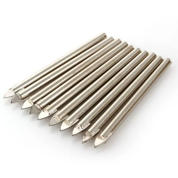Yosoo 10 STK 6mm bor for fliser, keramikk, glass, speil, wolfram, karbid, flisbor diameter