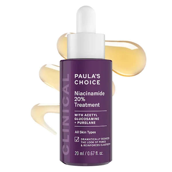 KLINISKT 20% Niacinamid Vitamin B3 Koncentrerat Ansiktsserum, Anti-Aging Serum för Ansiktet, Behandling för Missfärgning & Minimering av Stora Porer, 