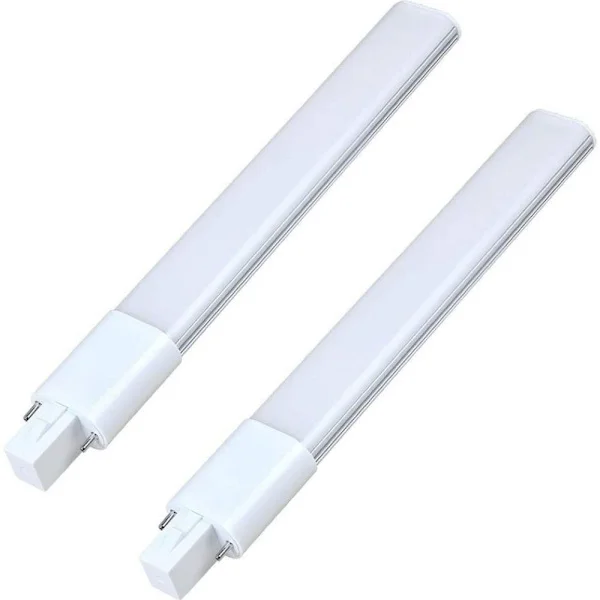 LED-lampe, 12W 2-pin kompakt LED-lysrør, rørformet innfelt armatur, kaldhvitt lys G23.