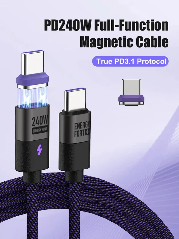 AliExpress - 240 W magnetisches Ladekabel PD3.1 5 A Schnelllade-USB-C-Kabel magnetisches Telefon-Ladekabel für iPhone 17 Pro Max Samsung Xiaomi