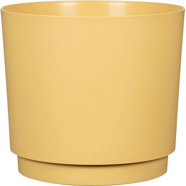 Rund kruka - GARDEN ID - Plano - Ø 25 - 7 L - H 22 cm - Gul