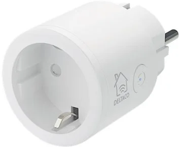 Deltaco Smart Plug White - Kompakt smart plug för fjärrstyrning av elprylar