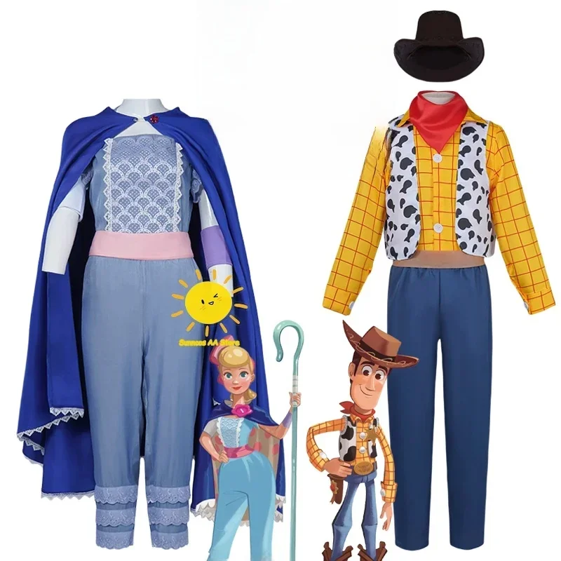 AliExpress - BEAST KINGDOM Anime Bo Peep Woody Cosplay Costume Toy Story Cosplay Cowboys Woody costumes gilet chapeau Cape Halloween fête Cos adulte
