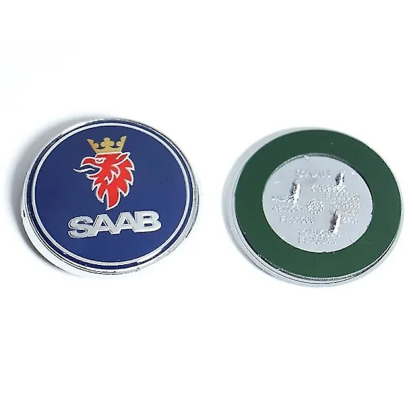 68mm 2 3-stifts Saab Bil Framhuv Emblem Baklucka Stötfångare Märke för Saab 9 3 9 5 9-3 9-5 Saab Emblem Dekal Tillbehör Ya