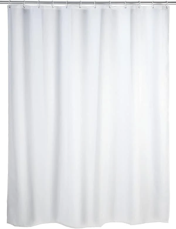 Duschdraperi 180x180 cm, Vitt Duschdraperi, Tvättbar Textil, 180x180 cm