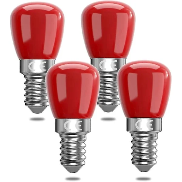 Paketti E14 punaisia LED-lamppuja 3W E14, koristeelliset punaiset E14 LED-lamput, 25W korvaus, sopii tunnelmavalaistukseen, Halloweeniin, jouluun [ene