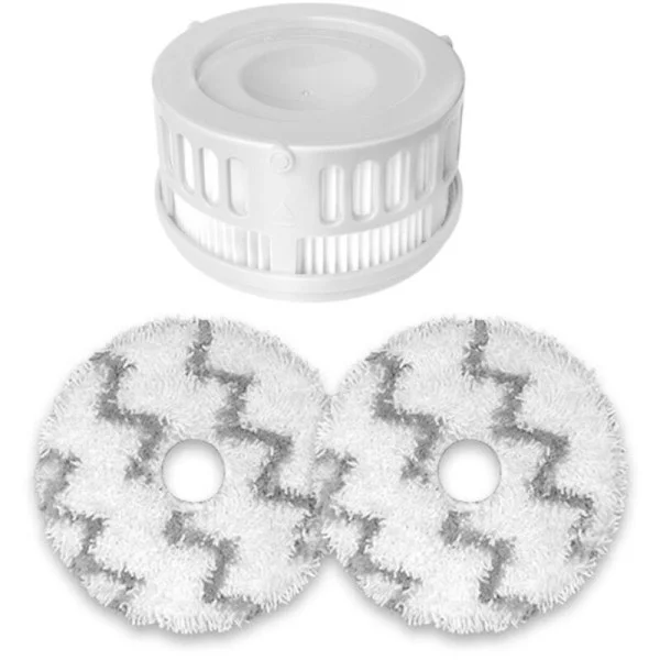 3 stk. reservedele til K10 Pro poseløs støvsuger - HEPA-filter, vaskbar mikrofiber moppeklud