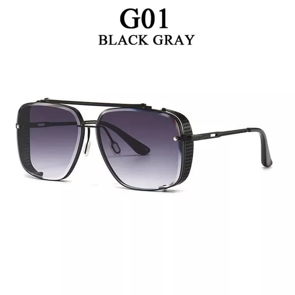 Nya Punk Solglasögon För Män Mode Fyrkantiga Vintage Steampunk Glasögon Lyx Oculos De Sol Masculino Luxe Lunette De Soleil Homme