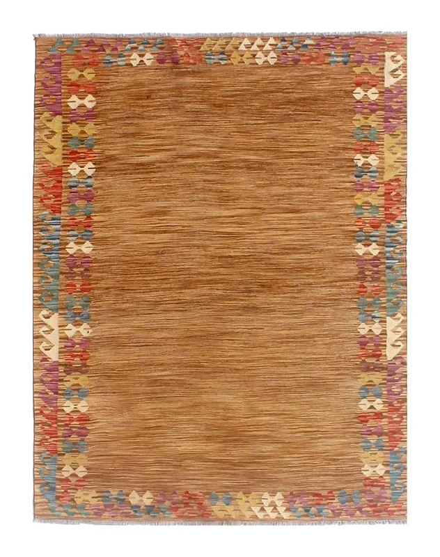 Handvävd Kelim Afghan Old Style 126X174 Ullmatta Brun Liten