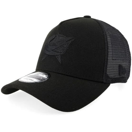 New Era - NHL Svart trucker Keps - Hatstore Exclusive x Columbus Blue Jackets 9FORTY Black A-frame Trucker @ Hatstore