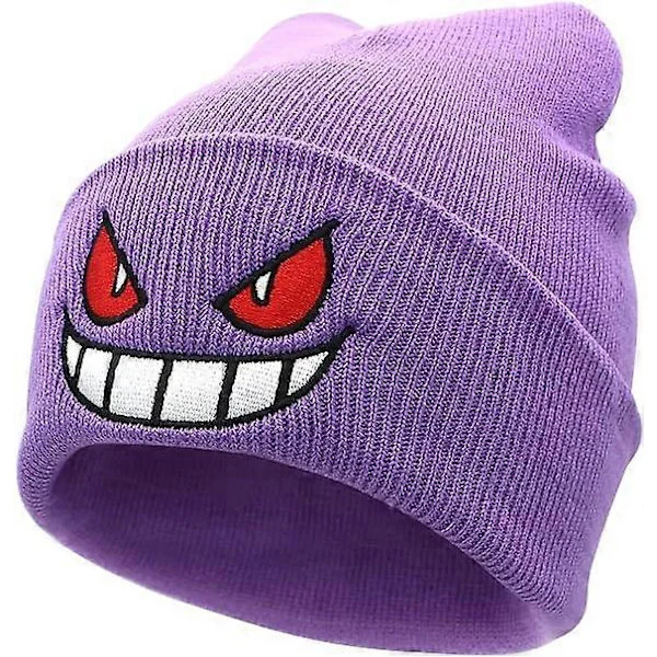 Anime lue strikket lue, morsom lue vinter ski slouchy varm lue, myke hodeplagg for menn kvinner