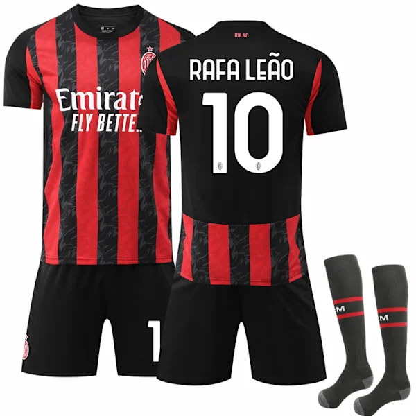 2025-2026 AC Milan Hemma barnfotbollströja nr 10 R. Leão