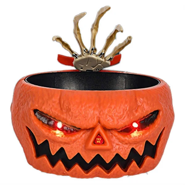 Halloween Skull Pumpkin Bowl Pumpkin Candy Bowl Pumpkin Color-XS8-