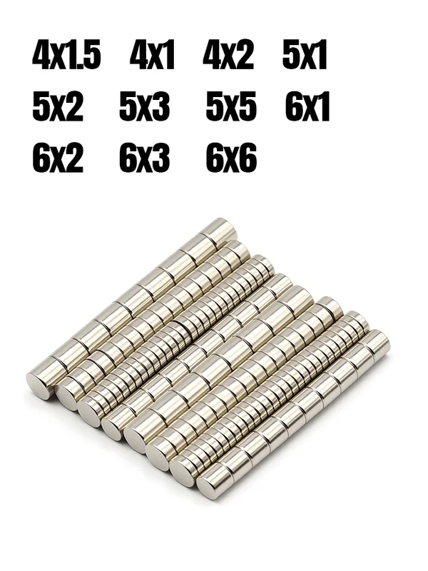 AliExpress - 4X2 5X2 6X2 5X3 6X3 MM Runde Superstark Neodym-Magnete Leistungsstarke Magnete N35 Kleine Permanente Magnetische NdFeB Kühlschrankmagnete