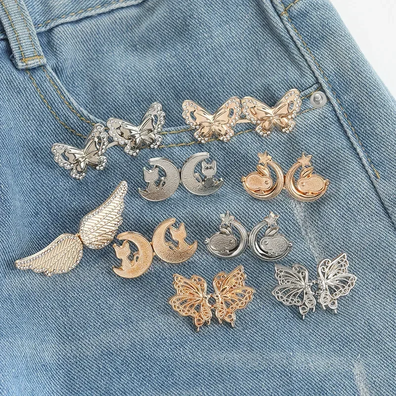 AliExpress - Verstelbare strakker taillegesp voor jeans, geen naaiwerk vereist vlinderknoopversteller voor broeken en rokken taille