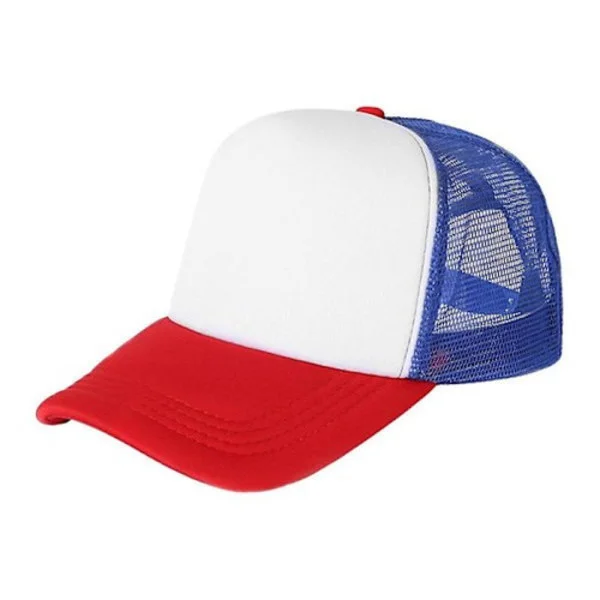 Stranger Things Dustin-keps, ny retro mesh trucker-keps, cosplay, justerbar (FMY), röd.