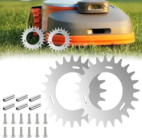 Pigger i rustfritt stål, 2 stk. Pigger til Segway Navimow H500E H800E H1500E H3000E med 12 skruer for forbedret grep - 210 x 2 mm