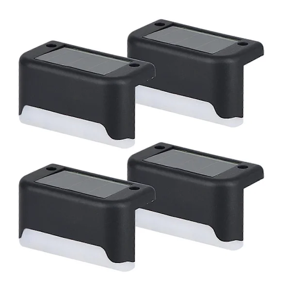 Solcellslampor Utomhus 4-pack Utomhuslampor För Uteplats Brun Solcell Trappstegslampor LED Vattentät Belysning För Utomhustrappa Uteplats Trädgård 