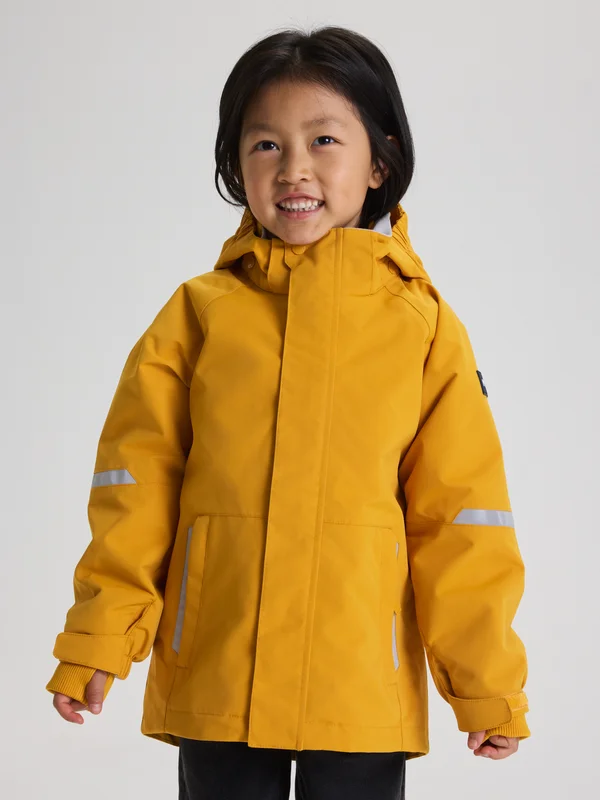 Polarn O. Pyret - Waterproof shell jacket STORMY - 128 - Childrenswear - yellow