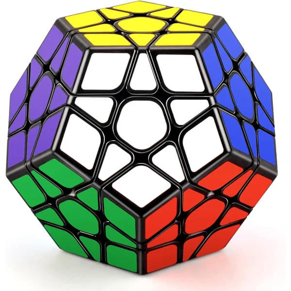 Rubiks Kub 3x3, 3x3 Dodekaeder Speed Cube, Puzzle Speed Cube för Barn och Vuxna, Svart