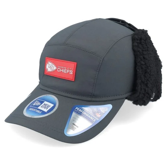 New Era - Kansas City Chiefs NFL Runner Dog Vintage Black 5-panel Earflap Earflap Black Cap - NFL @ Hatstore