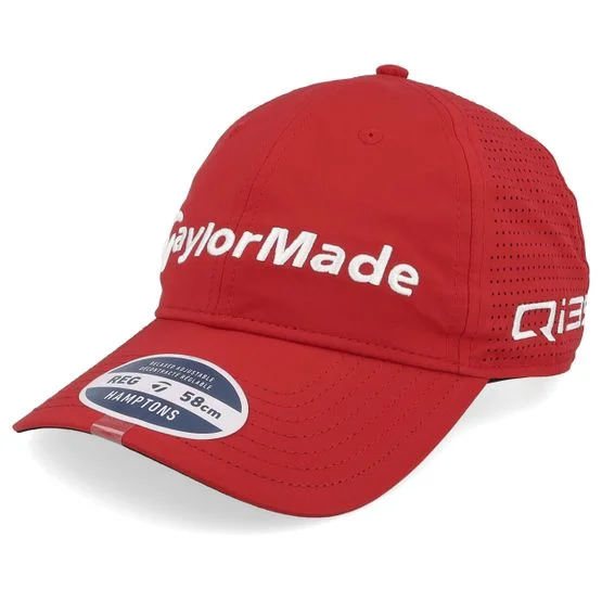 Taylor Made - Tour Litetech Hat Red Dad Cap Unconstructed Red Cap - @ Hatstore